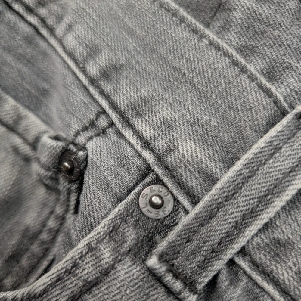 VTG Levi's 501 Jeans Men 37x30 Gray Straight Leg Button Fly Skater Grunge Y2K
